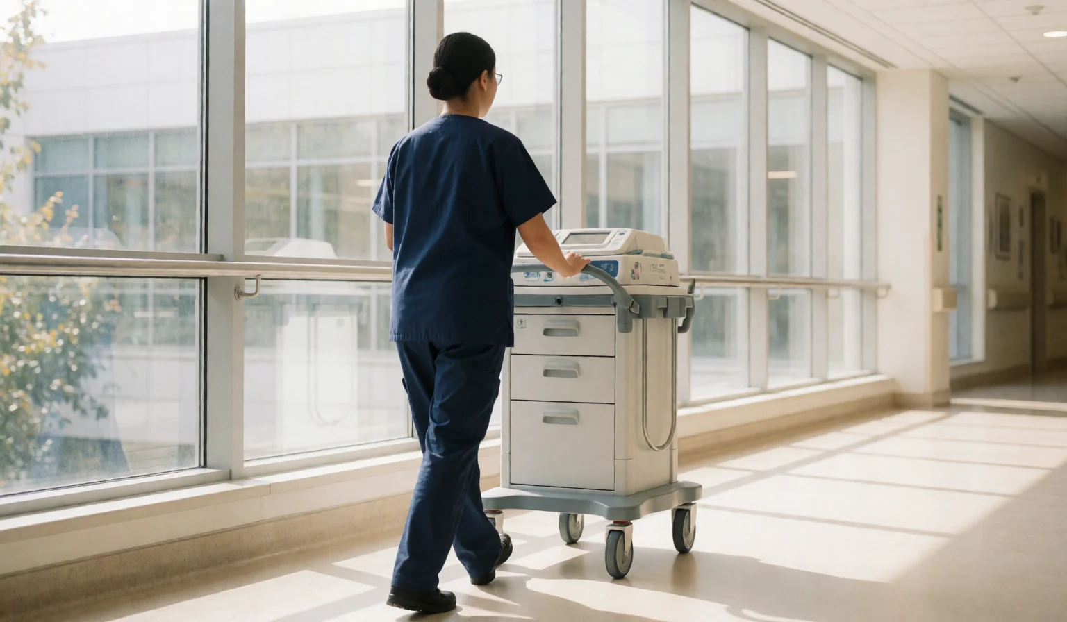 A federal worker on a daily route — repetitive work that can wear down the body over time